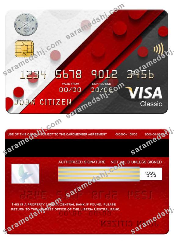 Liberia Central Bank visa classic card